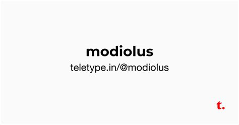 @modiolus — Teletype