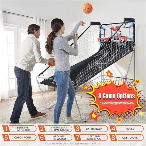 Buy Goplus Foldable Dual Shot Basketball Arcade Game, Indoor Outdoor ...