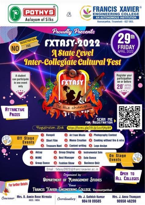 FXTASY - 2022 | News & Events | Francis Xavier Engineering College ...