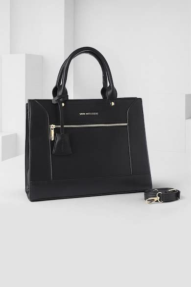 Buy Women Black Textured Casual Handbag Online - 39966104 | Van Heusen
