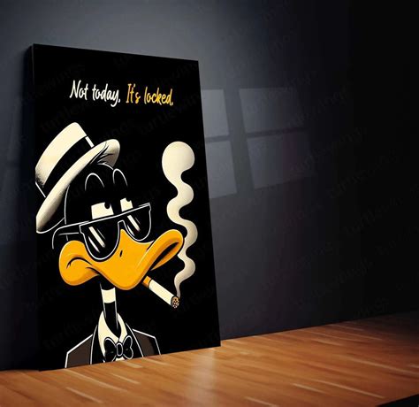 Duck Funny Metal Poster – Quirky & Hilarious Animal Wall Art | Whimsic ...
