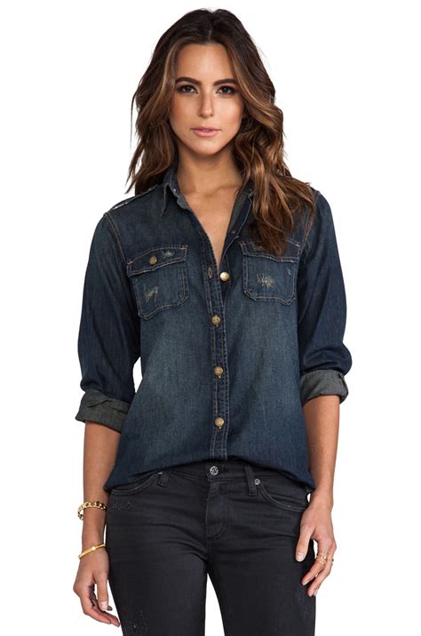 Current/Elliott The Perfect Shirt in Sidecar Destroy | REVOLVE