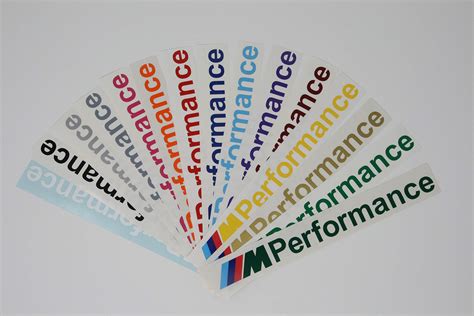 BMW M Performance Stickers - Vinyl adhesive graphic car decals (pair ...