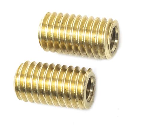 Brass Double Threaded Limb Bolt Riser Inserts 5/16-18 (2-pack)