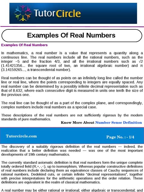 Image result for Example of Real Numbers