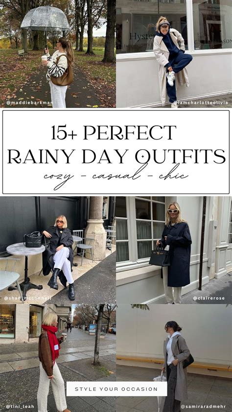 15+ Chic & Cozy Rainy Day Outfit Ideas for Casual, Work, School, Spring ...