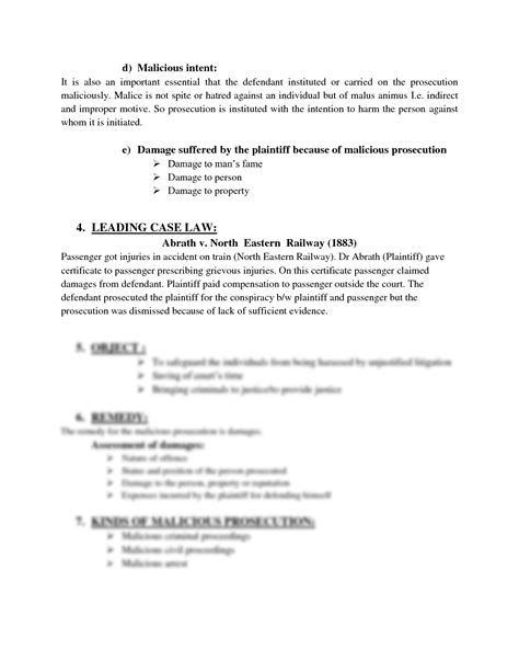 SOLUTION: Law of torts malicious prosecution - Studypool