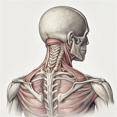 Anatomical Illustration of the Human Neck and Shoulder Muscles ...