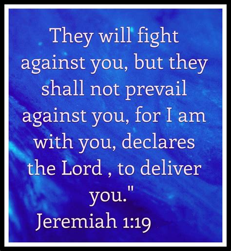 Jeremiah 1:19 | Inspirational prayers, Bible study help, Inspirational ...