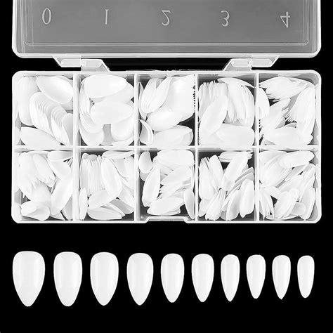 Buy Shidara Fake Nails Oval Nails False Round Nails Full Cover ...