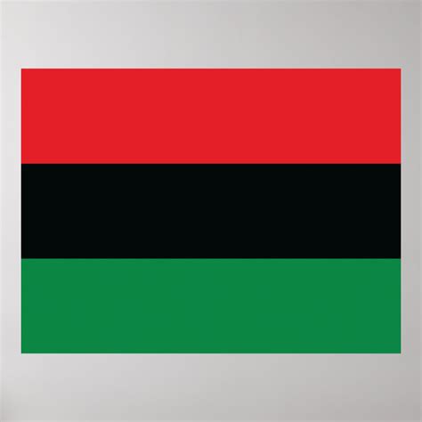 Red, Black and Green Flag Poster | Zazzle