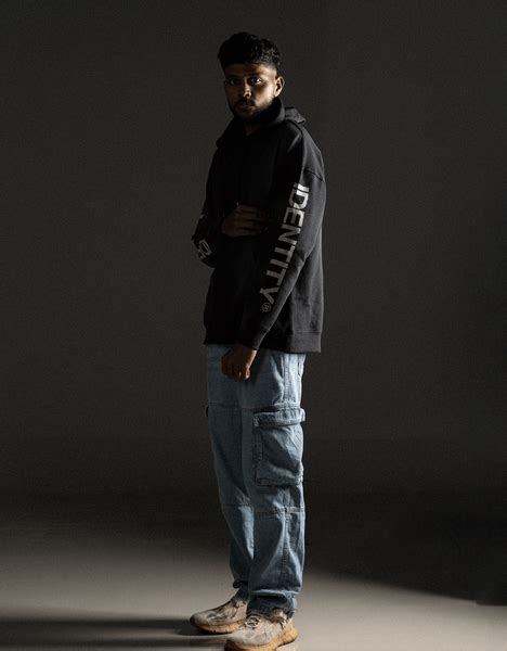 Identity On Sleeves - Drop Shoulder Hoodie Black – Angi Clothing