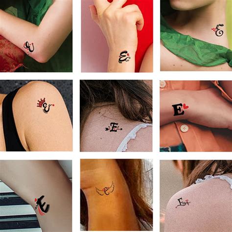 Buy Voorkoms Alphabet and Name Letter Tattoo Design Temporary Tattoo ...