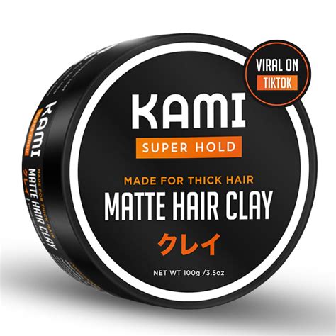 Amazon.com: Kami Hair Clay for Men - Strong Hold, Matte Finish for ...