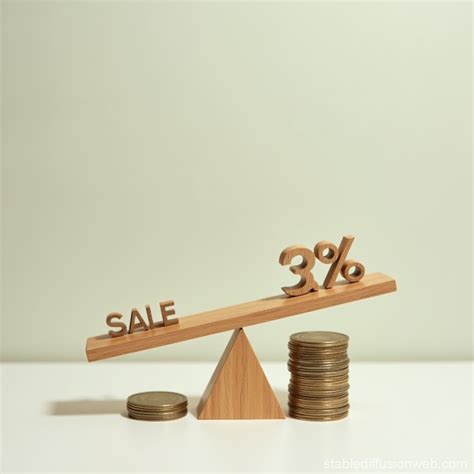 Coin and Sale Percentage on Minimalistic Background | Stable Diffusion ...