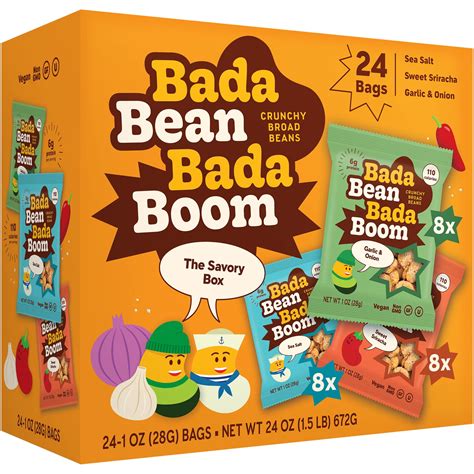Enlightened Bada Bean Bada ESF27 Boom Roasted Fava Beans, Dried Broad ...