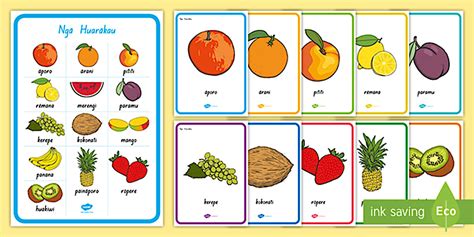 A4 Fruit Display Posters Te Reo Mãori | Apple in Maori