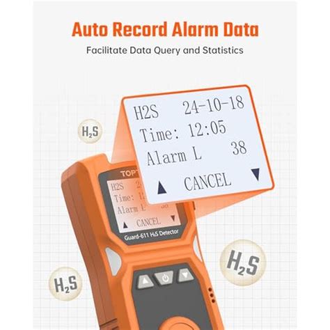 TOPTES Guard-611 Portable H2S Detector Features a Convenient H2S Monit ...