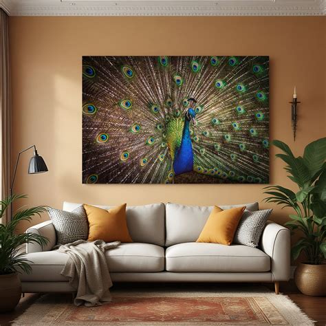 Peacock Vastu Canvas Wall Art – Symbol of Prosperity & Elegance ...