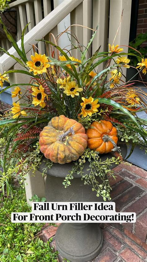 Fall urn filler idea for front porch decorating – Artofit