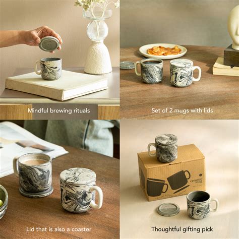 Buy Carbon Ceramic Mug Set Of Two Online at Best Price – ellementry