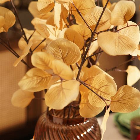 Shop Brown Dry Eucalyptus Artificial Leaf Spray - Single - at Best ...