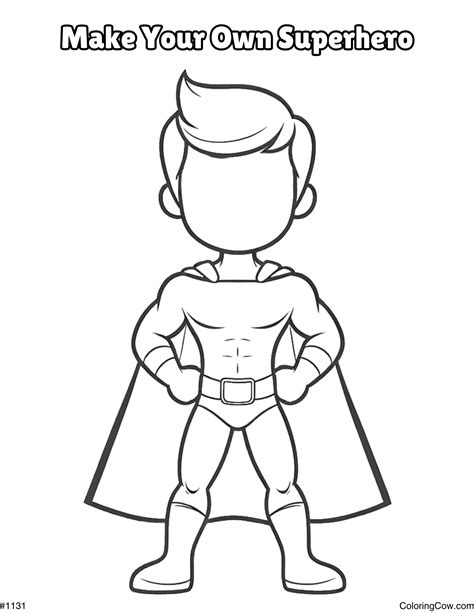Superhero Cape Coloring Page Printable