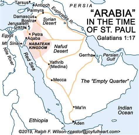 Map Of Arabia In Paul's Time
