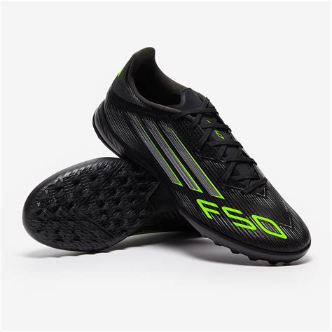 adidas F50 League Turf - Core Black/Iron Met./Lucid Lemon - Adult Boots ...