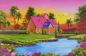 Beautiful poster | Gloss Lamination Printing |Scenery (River, Water ...