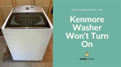 Kenmore Washer Won't Stop Sensing at Abigail Lester blog
