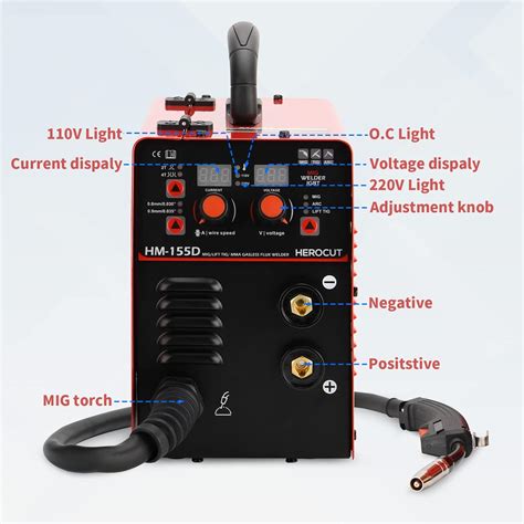 Buy 155Amps Mig Welder, Dual Voltage Mig Welding Machine, Mig/MMA/Lift ...