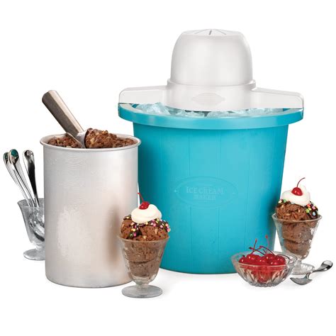 Nostalgia 4-Quart Electric Ice Cream Maker, Blue - Walmart.com