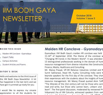Newsletter – Indian Institute of Management Bodh Gaya