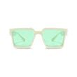 Monster Series UV Protected Square Sunglasses - White Frame Green Lens ...