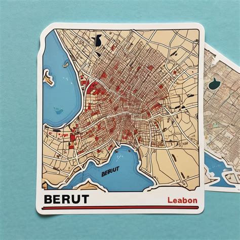 Beirut Lebanon Map Sticker | Stable Diffusion Online