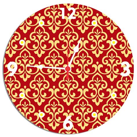 Buy SGB Round Wall Clock for Living Room, MDF Wood Quartz Wall Clock ...