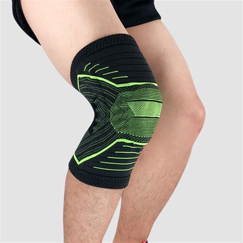 Knee Support Pad Silicone Spring Knitted Sports Support Brace Patella ...
