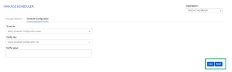 Scheduler Configuration