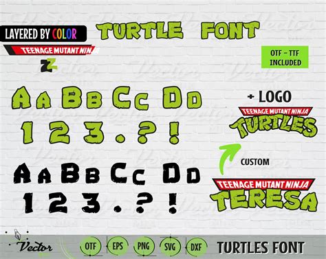 Ninja Turtles font, Ninja Turtles SVG, Ninja Turtles font OTF, Ninja ...
