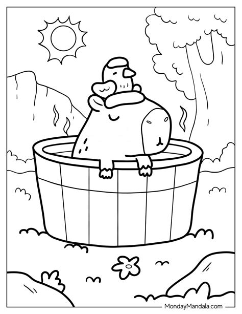 20 Capybara Coloring Pages (Free PDF Printables) | Geniales páginas ...