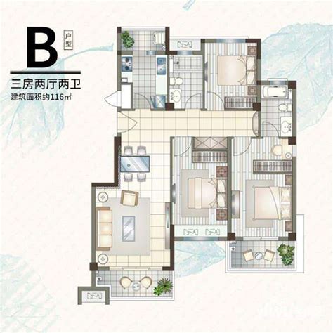 嘉兴世合理想大地至真里G2户型户型图_首付金额_2室2厅1卫_82.0平米 - 吉屋网