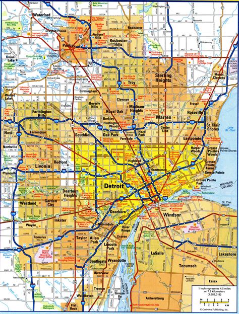 Detroit Time Zone Map With Cities And States And Cities - Infoupdate.org