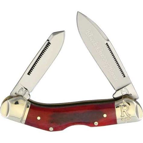 Rough Rider Lockback Black Cherry Bone 3" Knife