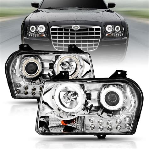 2005-2010 Chrysler 300 Anzo Projector Headlights W/ Halo Chrome - 121136