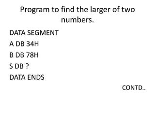 Sample of Assembly Language Programs with Explanation 的图像结果