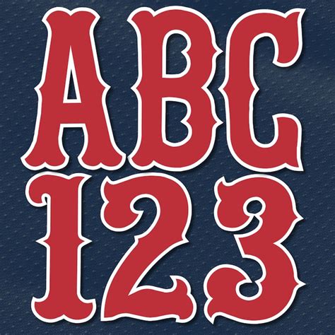 Red Sox Svg Font - Etsy