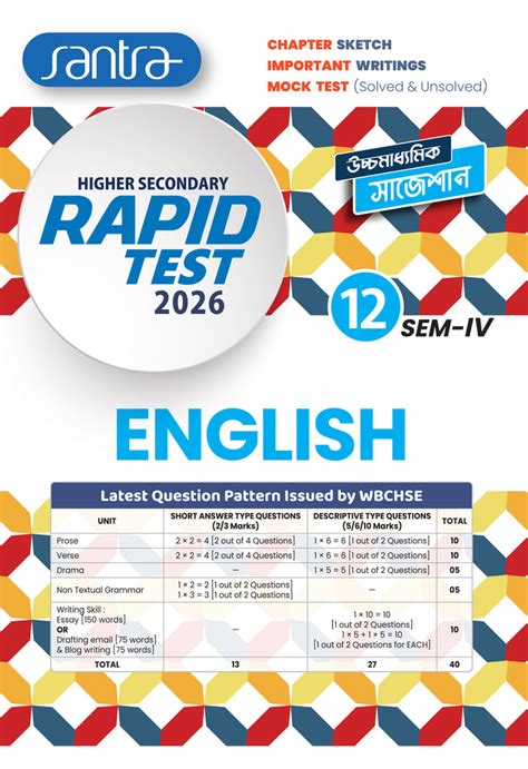 Higher Secondary Rapid Test (Class XII, Sem 4) 2025-26 – English ...