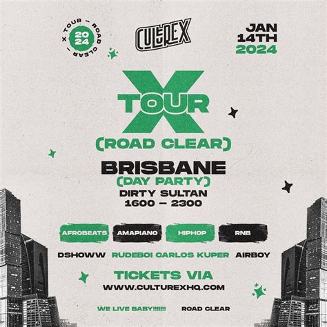 X TOUR BRISBANE (DAY PARTY), Dirty Sultan, Fortitude Valley, January 14 ...