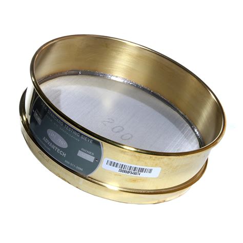 Advantech Brass Test Sieves with Stainless Steel Wire Cloth Mesh, 8 ...